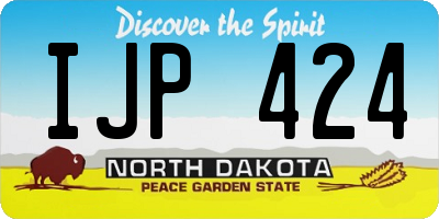 ND license plate IJP424