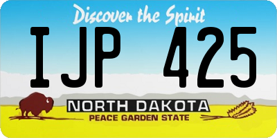 ND license plate IJP425
