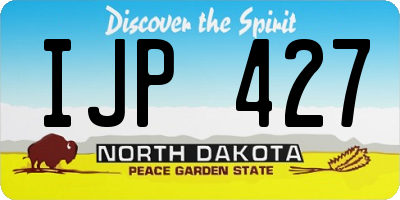 ND license plate IJP427