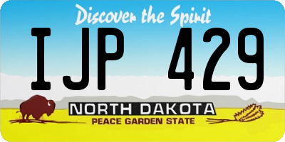 ND license plate IJP429