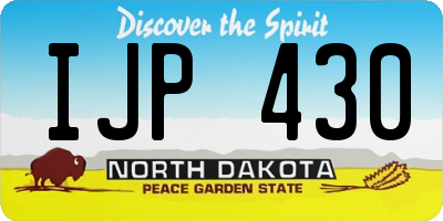 ND license plate IJP430