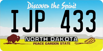 ND license plate IJP433