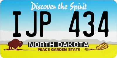 ND license plate IJP434