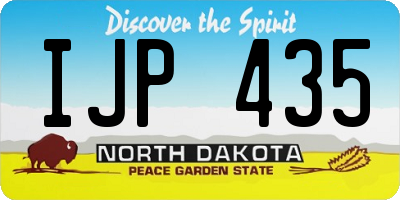 ND license plate IJP435