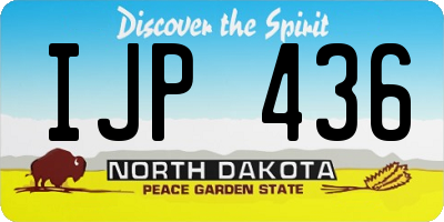 ND license plate IJP436