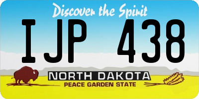 ND license plate IJP438