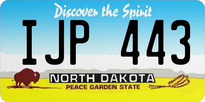 ND license plate IJP443