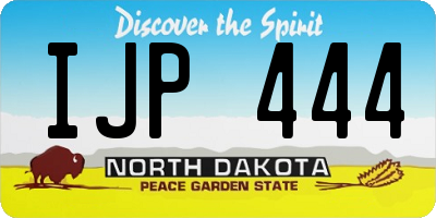 ND license plate IJP444