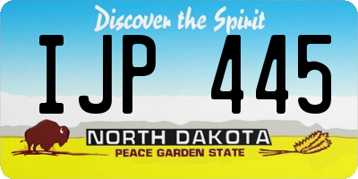 ND license plate IJP445