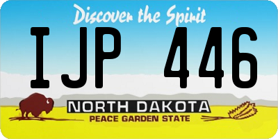ND license plate IJP446