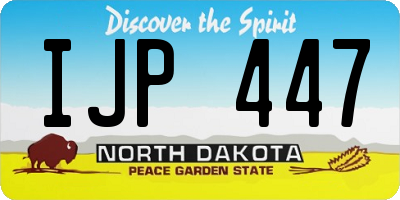ND license plate IJP447