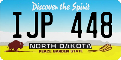 ND license plate IJP448