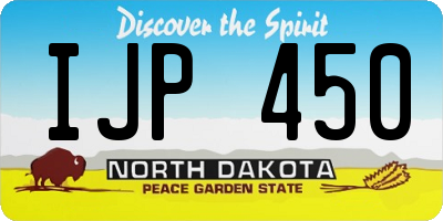 ND license plate IJP450