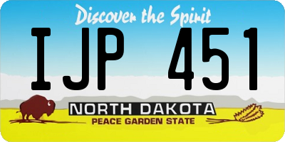 ND license plate IJP451