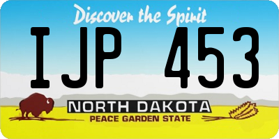 ND license plate IJP453