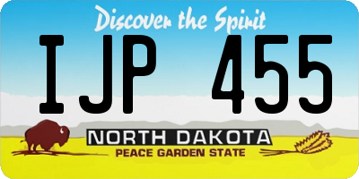 ND license plate IJP455