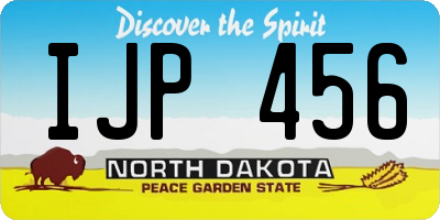 ND license plate IJP456