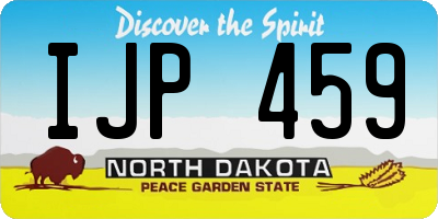 ND license plate IJP459