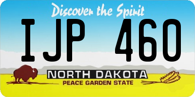 ND license plate IJP460