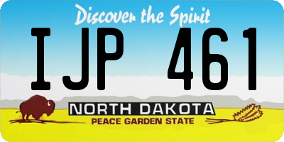 ND license plate IJP461