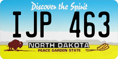 ND license plate IJP463