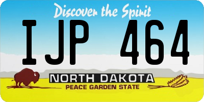 ND license plate IJP464