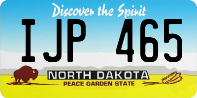 ND license plate IJP465