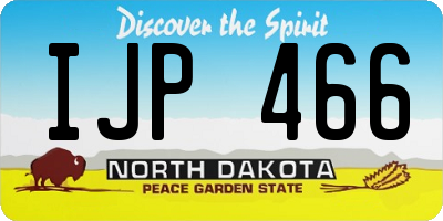 ND license plate IJP466