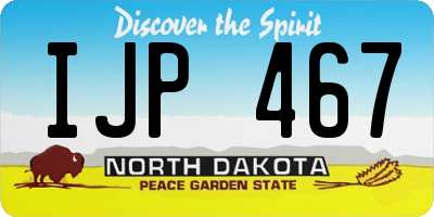 ND license plate IJP467