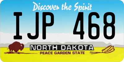 ND license plate IJP468