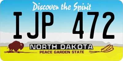 ND license plate IJP472