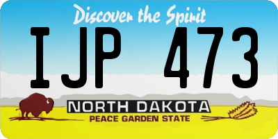 ND license plate IJP473