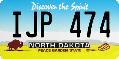 ND license plate IJP474
