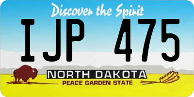 ND license plate IJP475