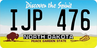 ND license plate IJP476