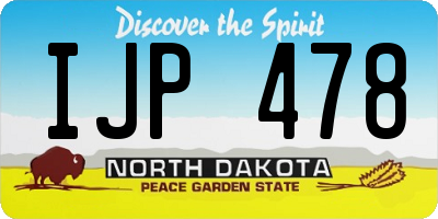 ND license plate IJP478