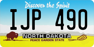 ND license plate IJP490