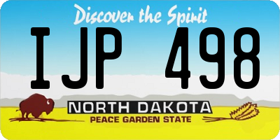 ND license plate IJP498