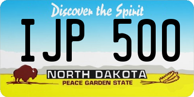 ND license plate IJP500