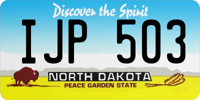 ND license plate IJP503