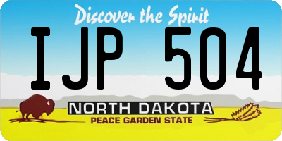 ND license plate IJP504