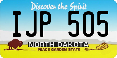 ND license plate IJP505