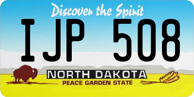 ND license plate IJP508