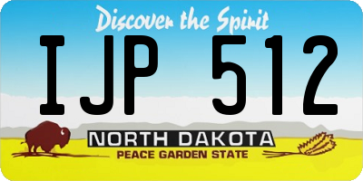 ND license plate IJP512