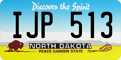 ND license plate IJP513