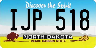 ND license plate IJP518