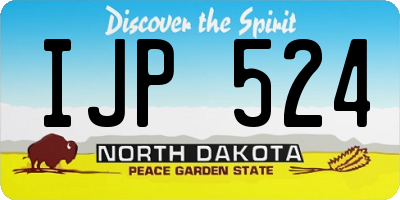 ND license plate IJP524