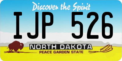 ND license plate IJP526