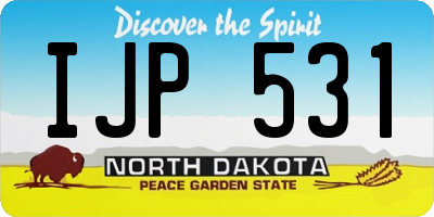 ND license plate IJP531