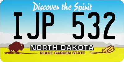 ND license plate IJP532